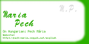 maria pech business card